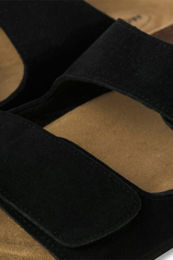XTI Sandalias doble tira velcro negro