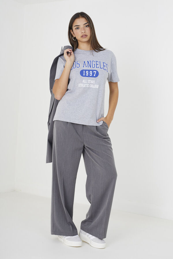 Brave Soul Camiseta manga corta estampada gris