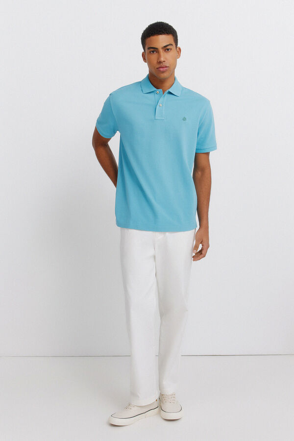Springfield Polo b&aacute;sico Springfield regular fit azul