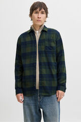 Jack & Jones Camisa regular fit cuadros verde