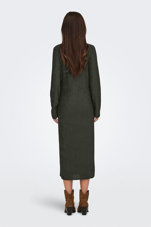 JDY Vestido midi manga larga verde