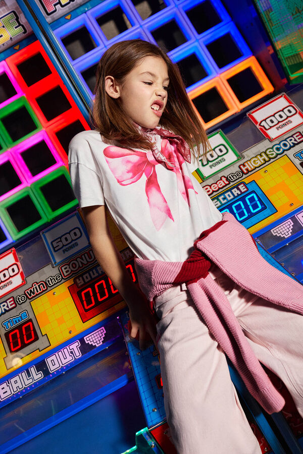 Springfield Kids Camiseta Lazo niña blanco