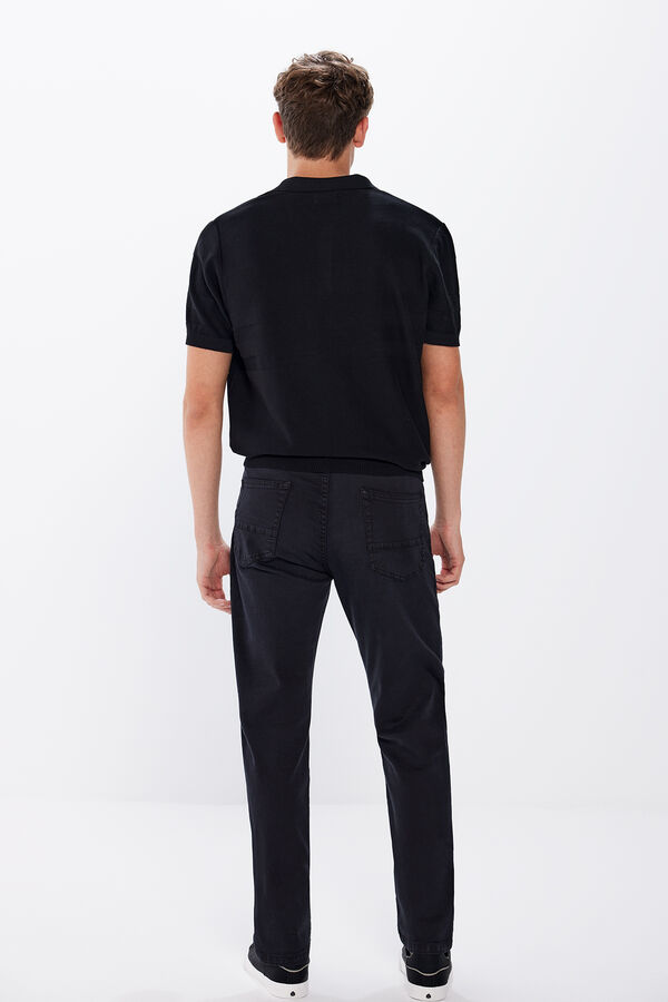 Springfield Pantal&oacute;n color slim fit negro