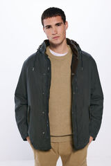 Springfield Parka de algod&atilde;o com capuz remov&iacute;vel estampado