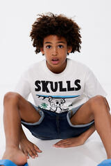 Springfield Kids T-shirt "furious surfers" rapaz bege