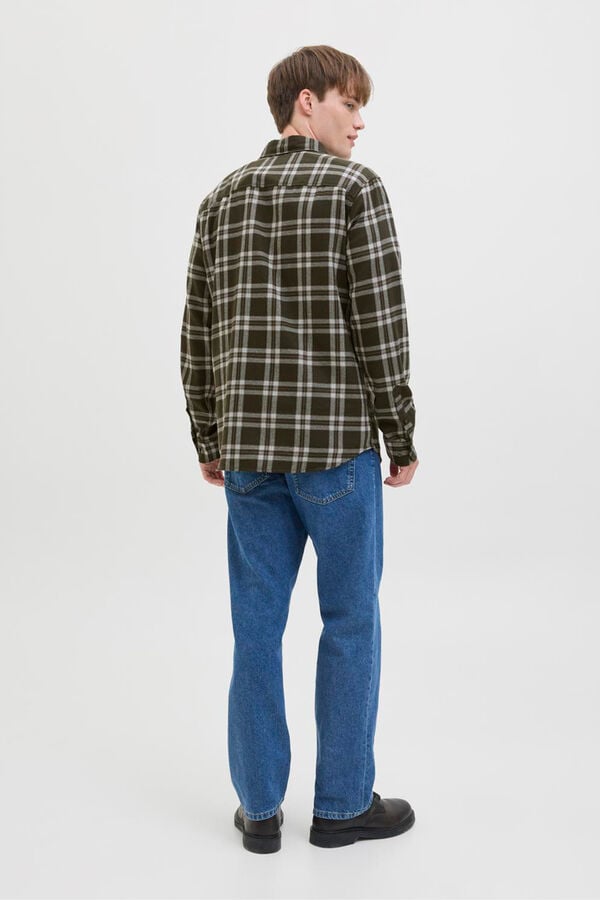 JJ REBEL Camisa xadrez regular fit verde