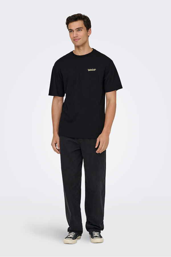 Only & Sons T-shirt manga curta preto