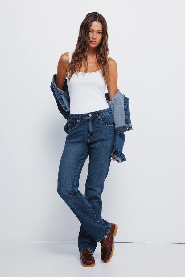 Springfield Cal&ccedil;a jeans reta azul
