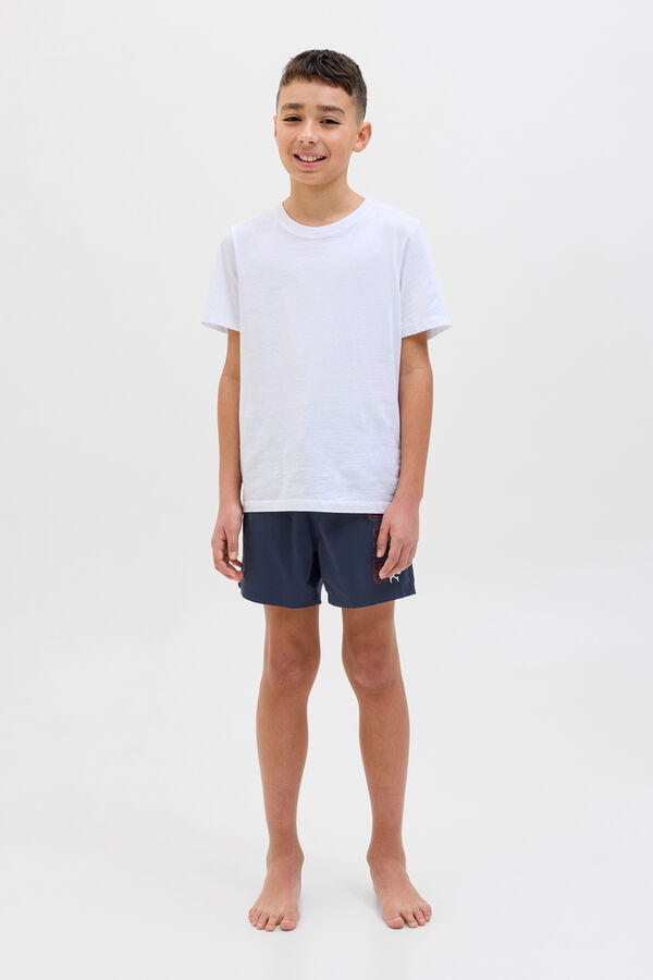 Jack & Jones Junior Shorts de banho com estampado de logo azul