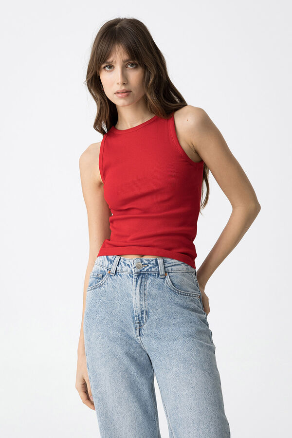 Tiffosi Regata de algod&atilde;o  vermelho
