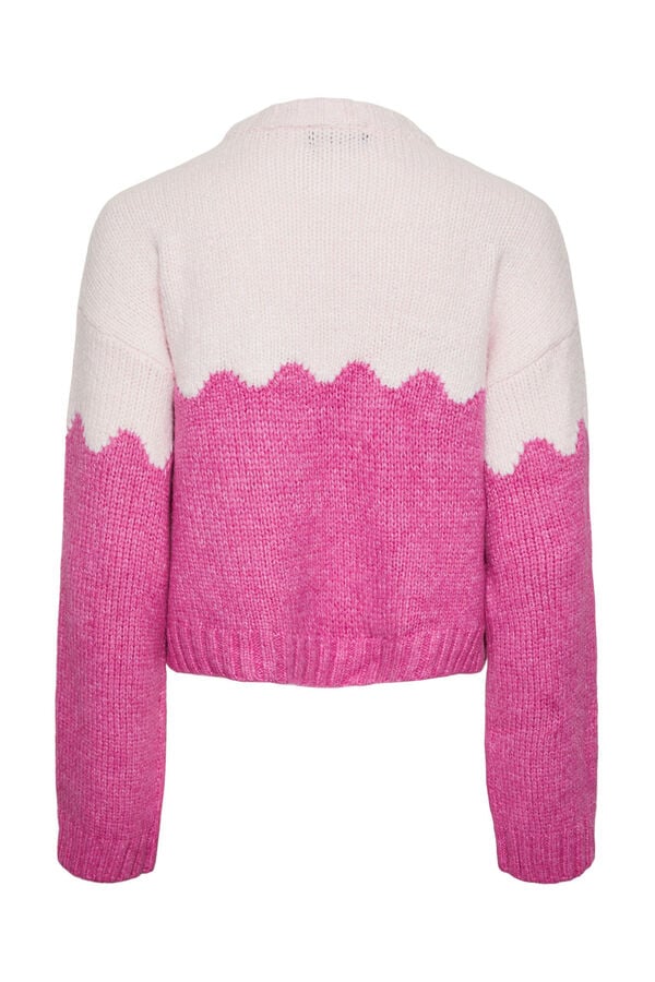 Pieces Jersy de punto bicolor morado/lila