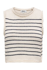 Only Top de malha de riscas rosa