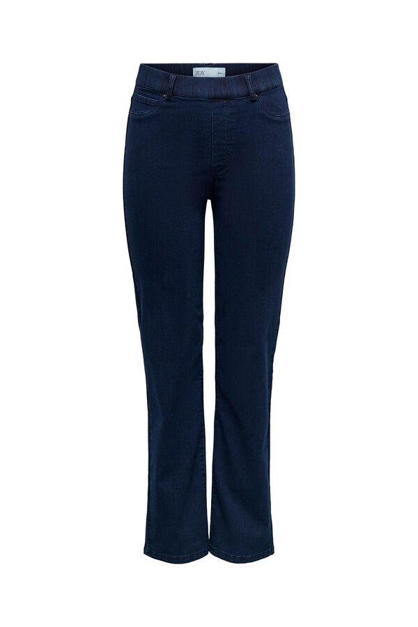 JDY Jeans retas de tecido elástico azul