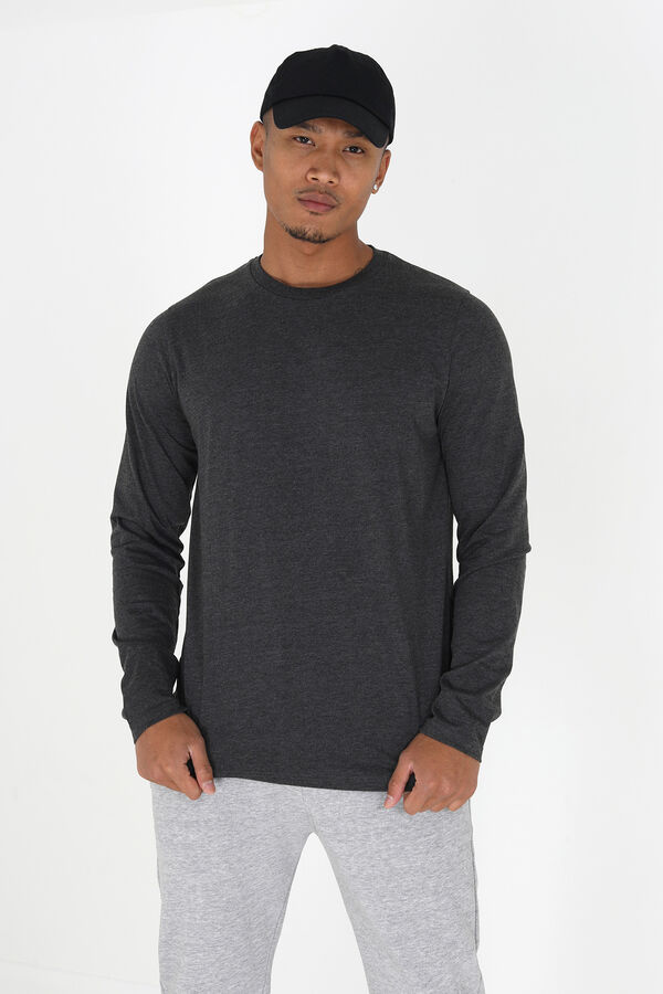 Brave Soul Camiseta de manga larga gris