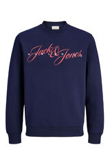 Jack & Jones PLUS Sudadera logo frontal azul