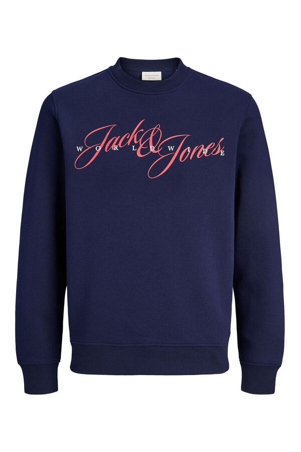 Jack & Jones PLUS Sudadera logo frontal azul