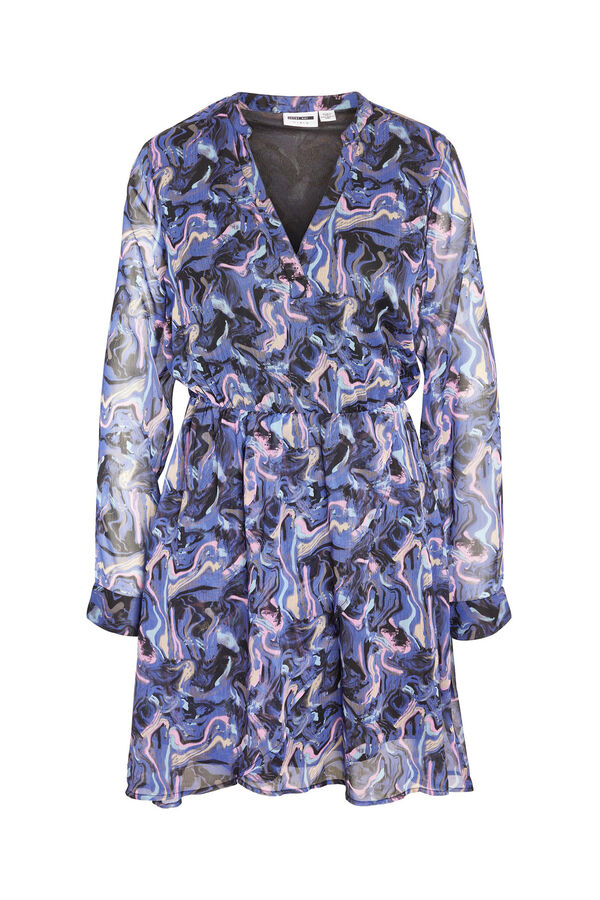 Noisy May vestido curto estampado rosa