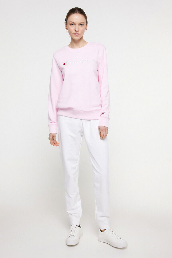 Champion Sudadera cuello caja de mujer rosa