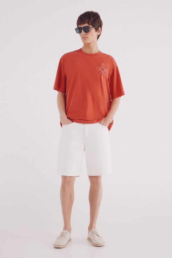 Springfield Camiseta &eacute;tnica rojo