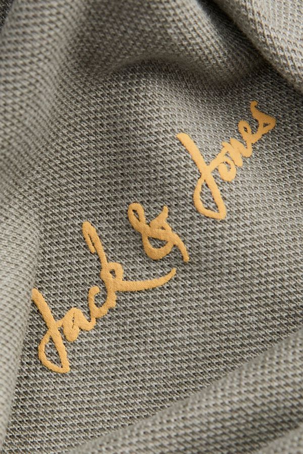 Jack & Jones PLUS Polo piqu&eacute; algod&oacute;n gris