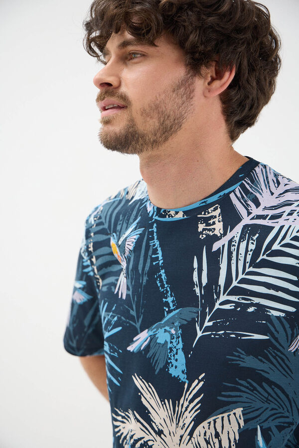 Jack & Jones Camiseta regular fit manga corta azul