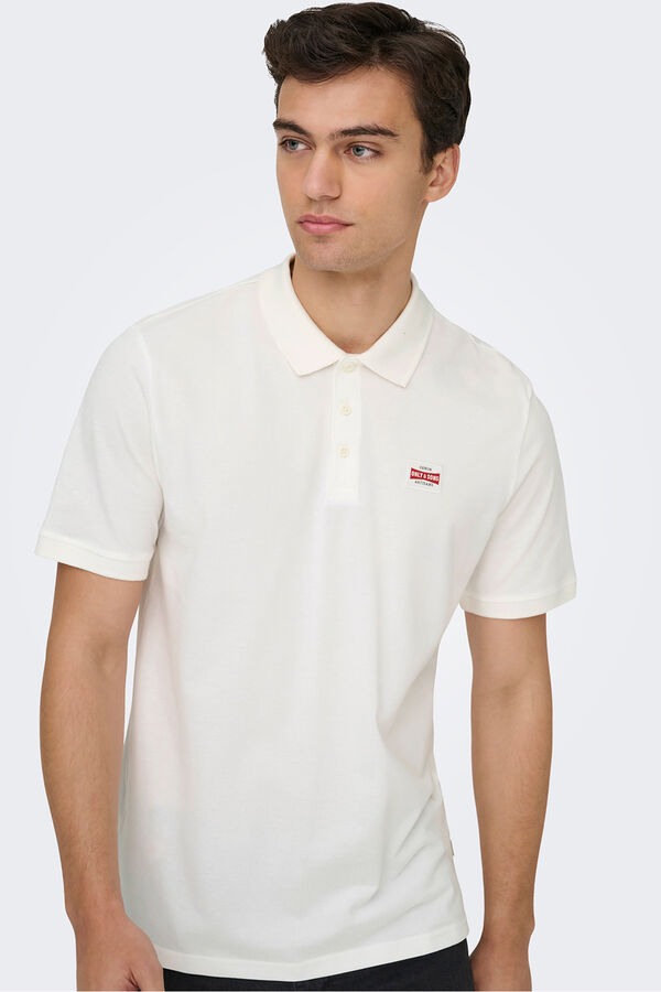Only & Sons Polo com detalhe frontal branco