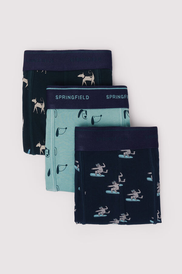 Springfield Pack 3 boxers perros verde