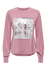 Only T-shirt manga comprida cru