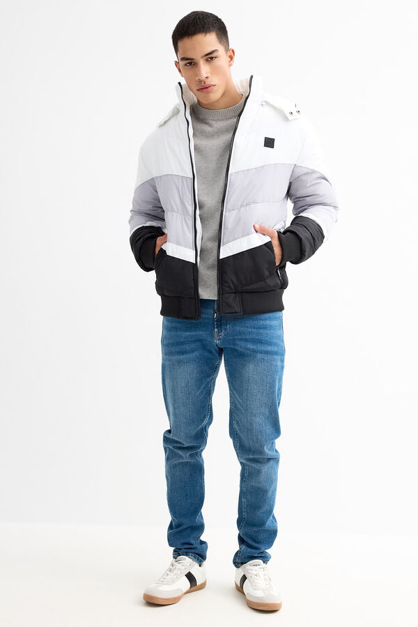 Inside Cazadora Acolchada Con Capucha negro