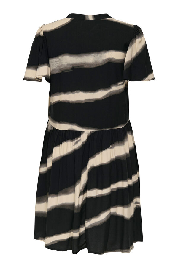 JDY Vestido curto estampado preto