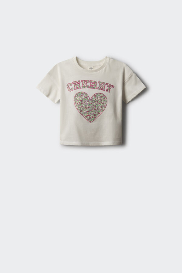 Springfield Kids T-shirt cereja de menina branco