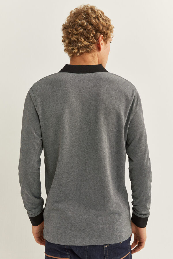 Springfield Camiseta manga larga textura gris oscuro