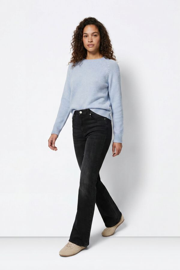 Tiffosi Jeans flare de cintura alta preto