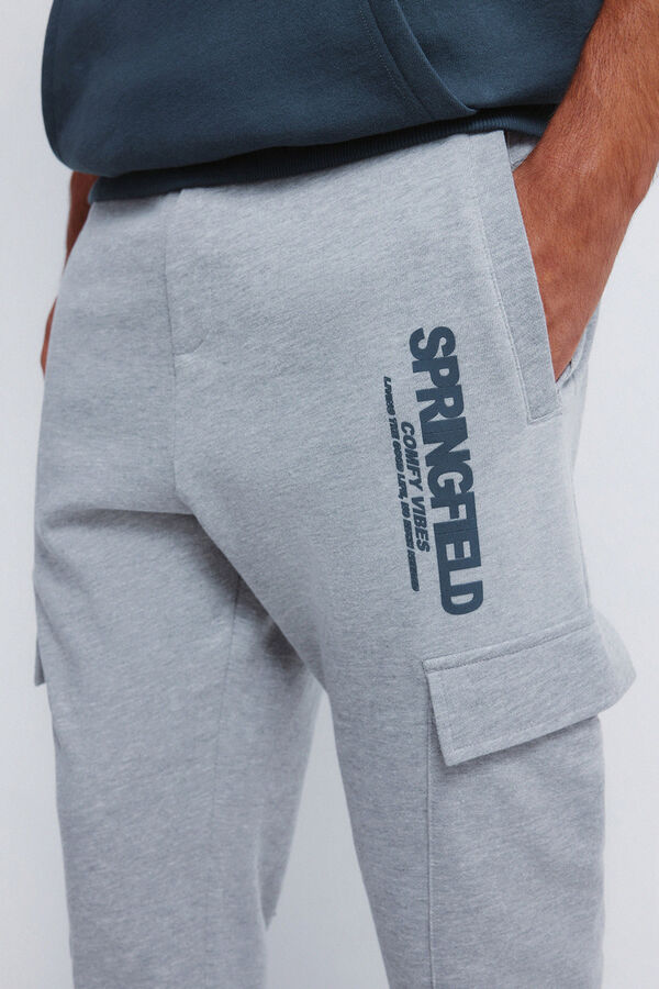 Springfield Jogger cargo cremallera gris