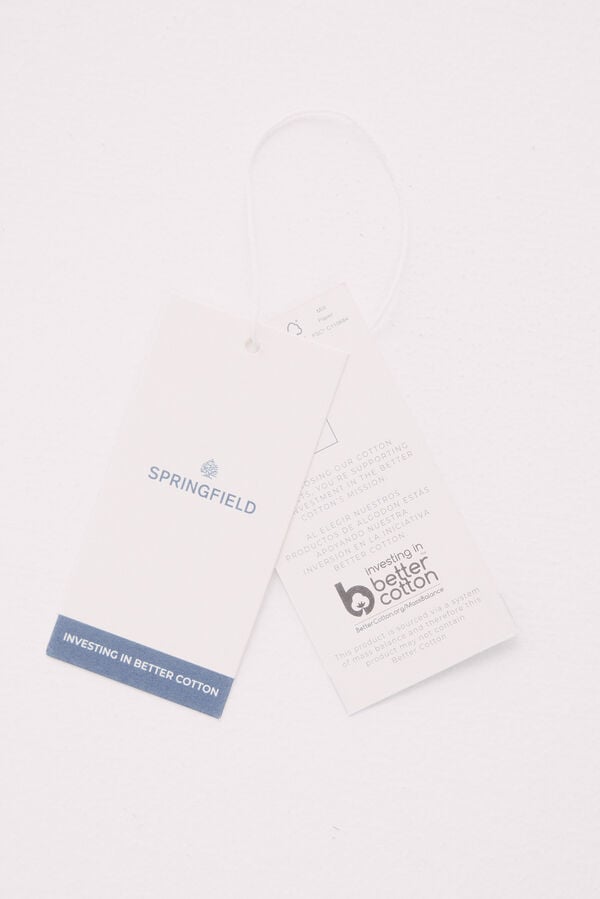 Springfield T-shirt com mangas e bot&otilde;es no ombro cinzento