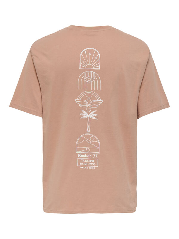 Only & Sons Camiseta manga curta estampada cru