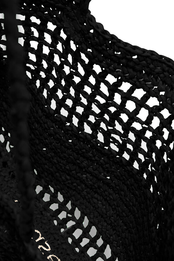 Only Bolsa de ráfia  preto