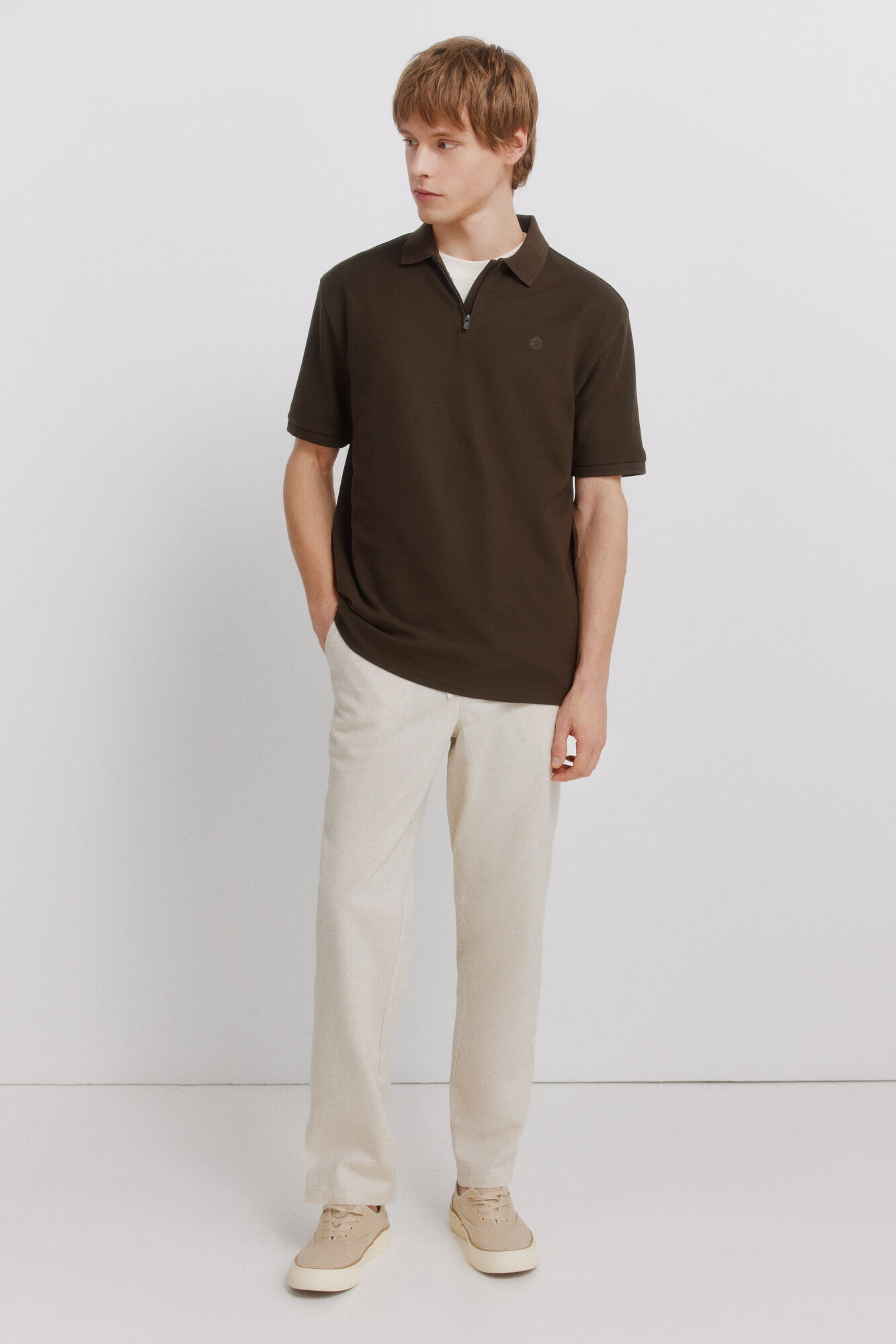 Springfield Pantal&oacute;n chino lino comfort fit