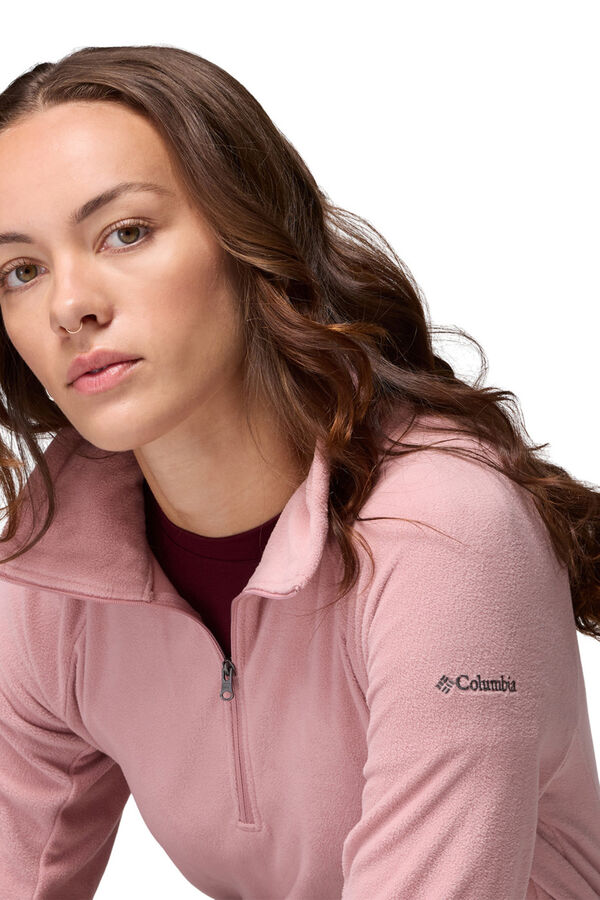 Columbia Forro polar com meia fecho-&eacute;clair rosa