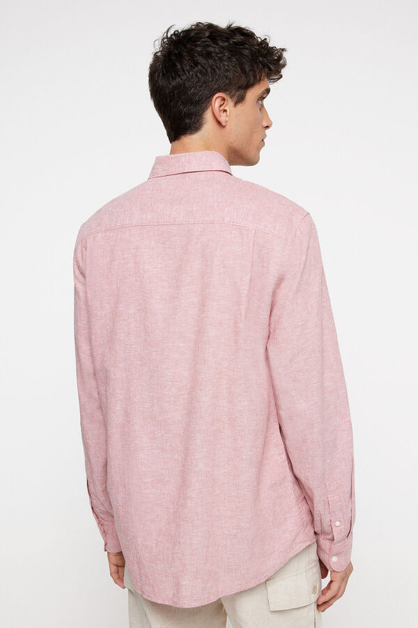 Springfield Camisa lino color rosa