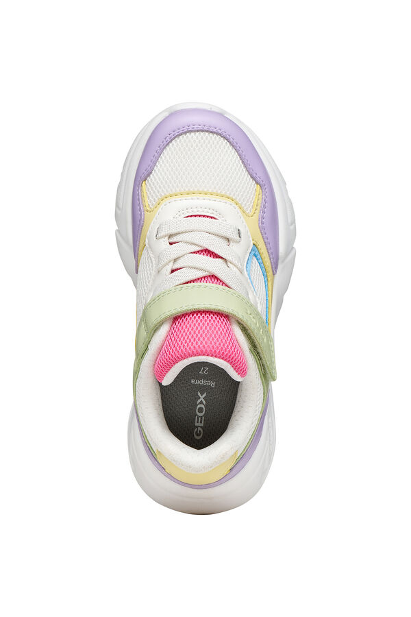 Geox T&ecirc;nis com efeito de pele branco