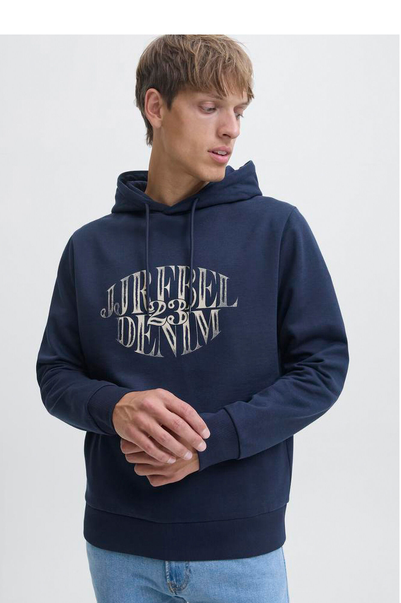 JJ REBEL Sweatshirt com capuz e estampado frontal