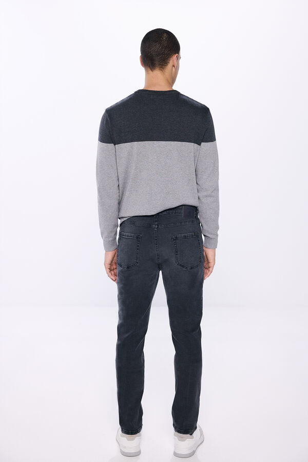 Springfield Cal&ccedil;a jeans slim fit preta cinzento