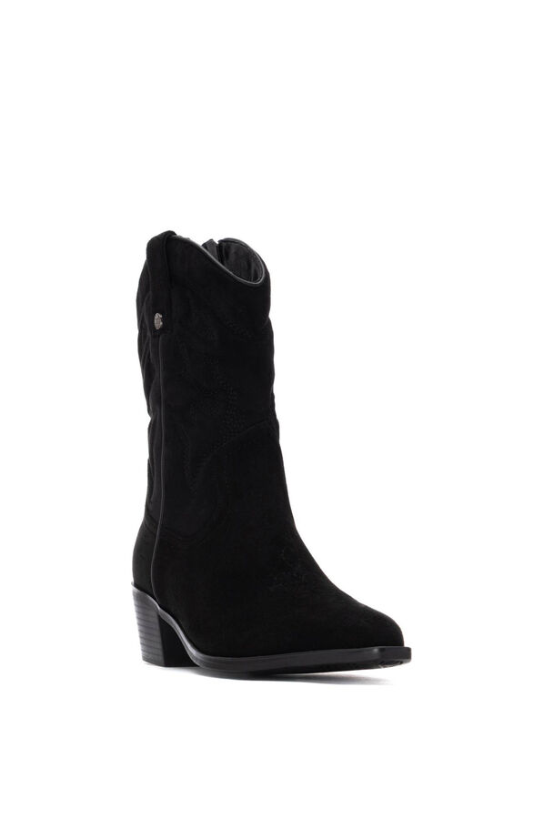 XTI Botin Cowboy Bordado negro