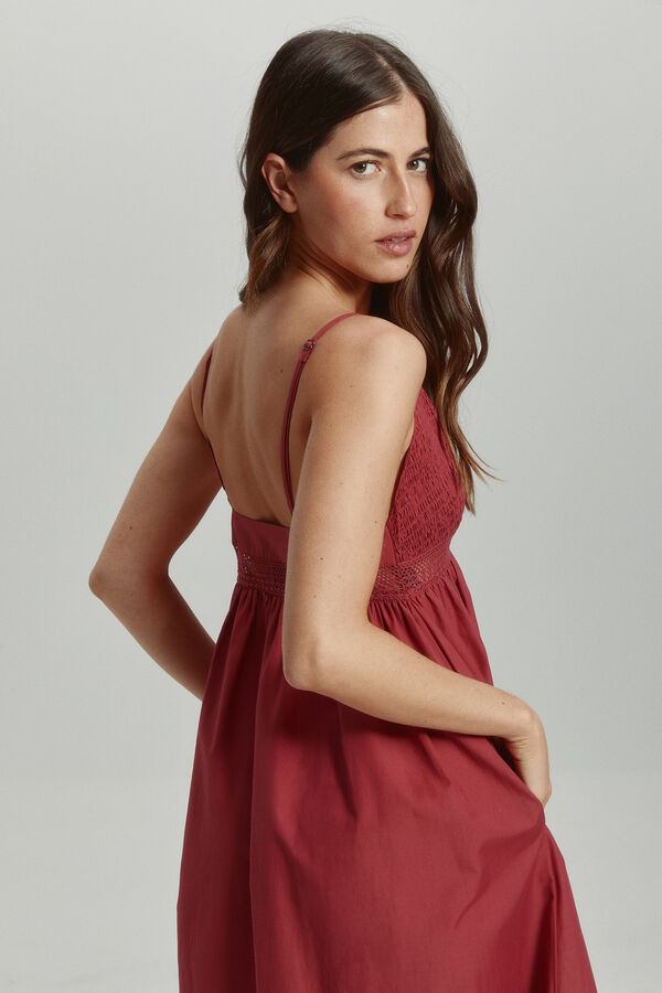 Only Vestido de al&ccedil;as comprido rosa