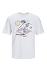 Jack & Jones PLUS T-shirt standard fit Zion Plus branco
