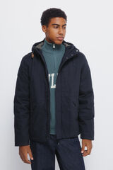 Springfield Parka curta acolchoada azul