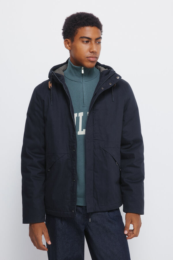 Springfield Parka curta acolchoada azul