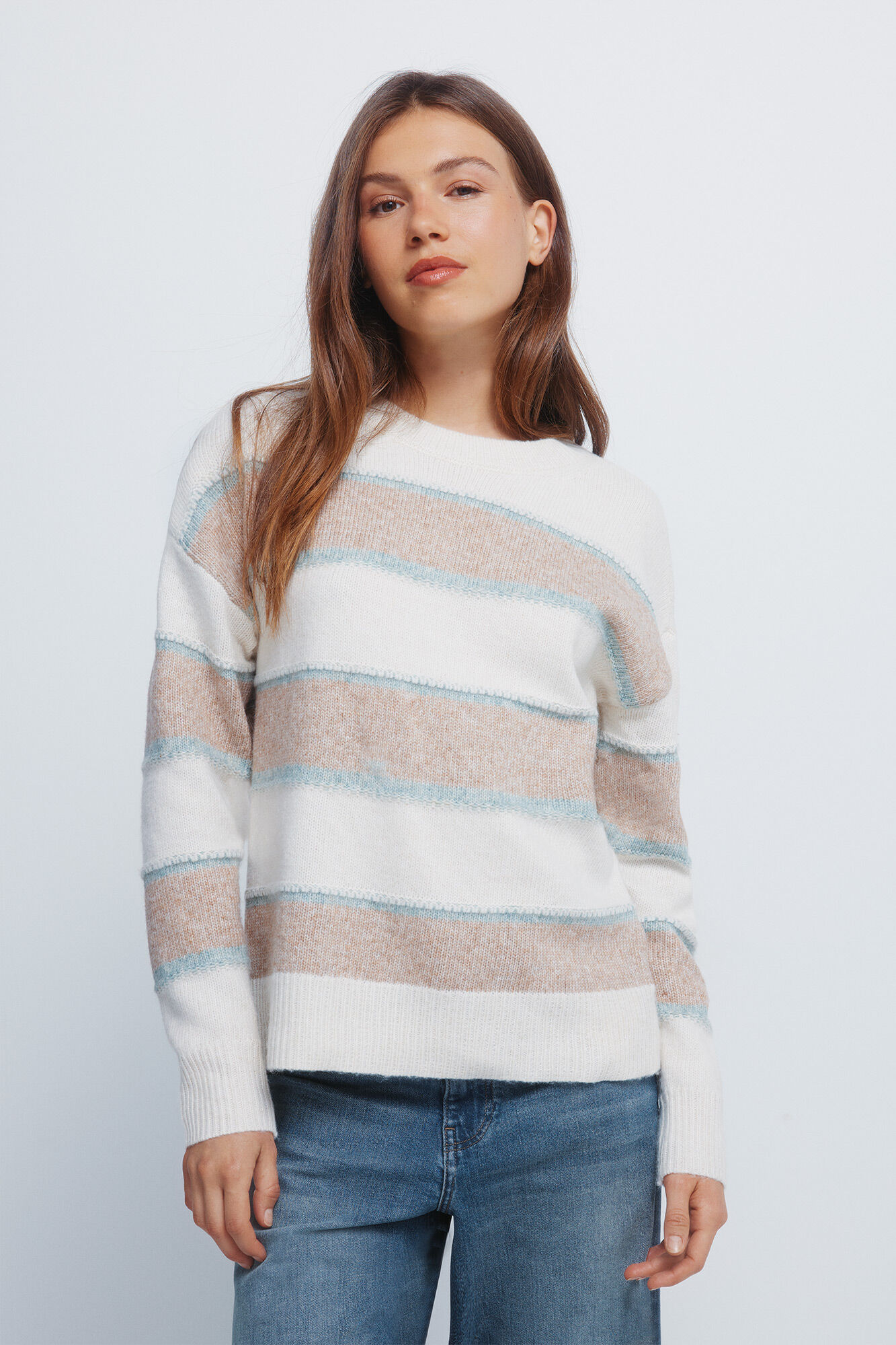 Springfield Camisola listrado multicolorido em relevo