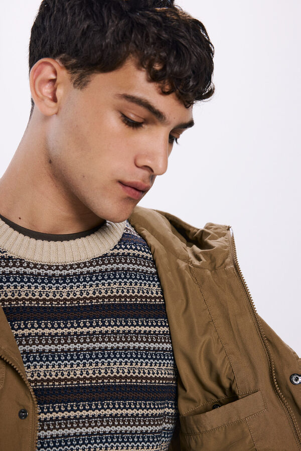 Springfield Parka algod&atilde;o castanho